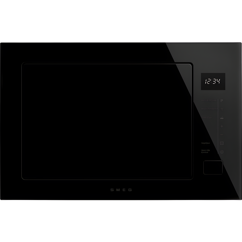 Smeg FMI225BI - Black Built-In Microwave with Grill - 25L - 2 Year Warranty