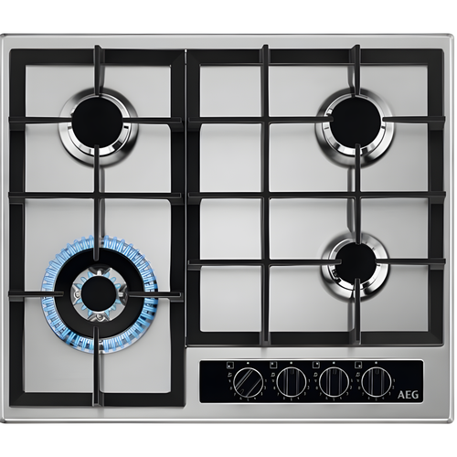 AEG HGB64420YM - Stainless steel 4 Zone Gas Hob