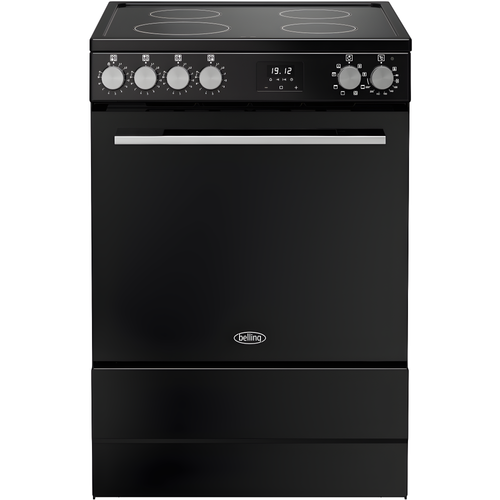 Belling BEL FSA VISION SGL 60Ei BSS 444412054- Black Induction Electric Cooker - 68L Single Oven - A Rated