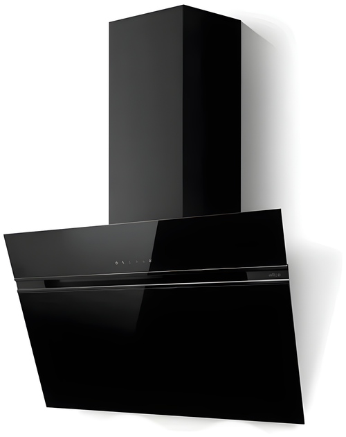 Elica ASC-AT-BLK-80 - Black 80cm Angled Wall Mounted Hood - 757 m³/h - B Rated