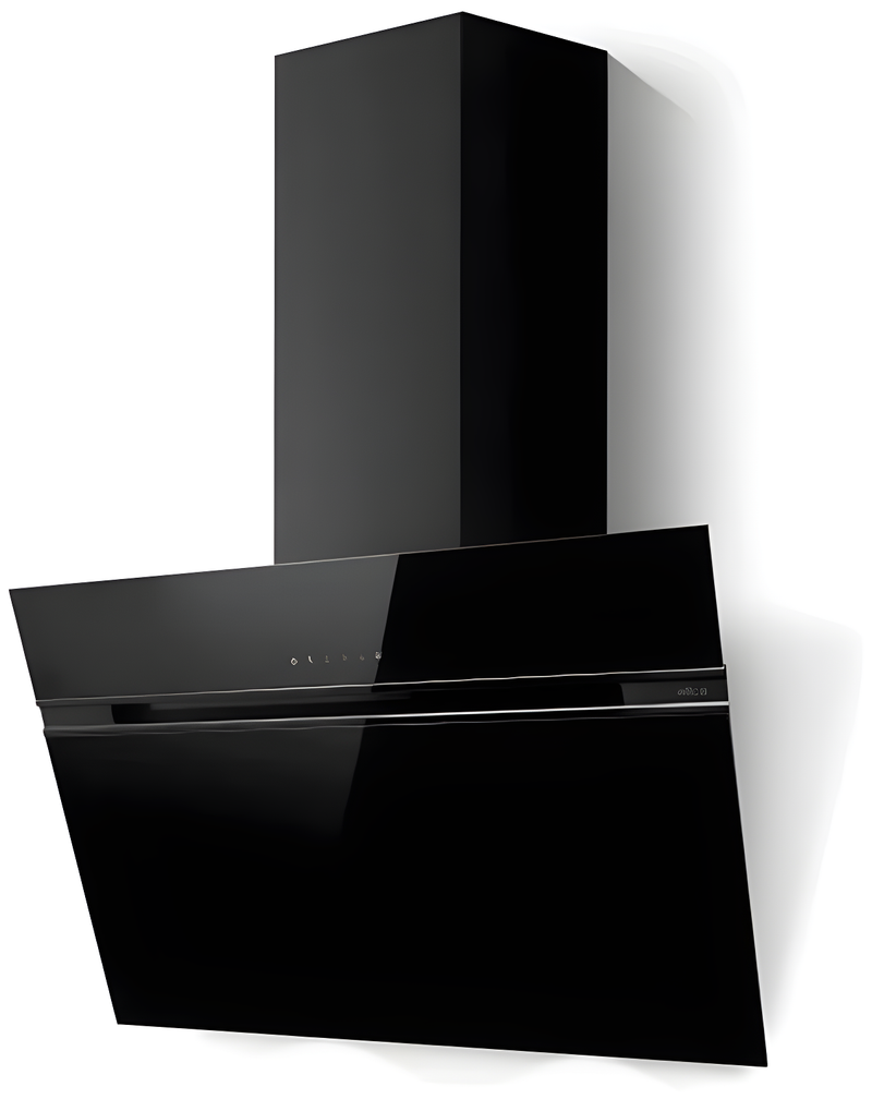 Elica ASC-AT-BLK-80 - Black 80cm Angled Wall Mounted Hood - 757 m³/h - B Rated