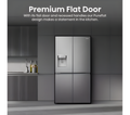 HISENSE RQ760N4SASE - Stainless Steel American Fridge Freezer - 584L Total Capacity - E Energy Rating