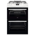 AEG CGX6130ACW - White 60cm Freestanding Gas Double Oven Cooker - Catalytic, 83L Main Oven - A Energy