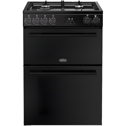 Belling FSA VISION 60DF BLK - Black Dual Fuel Cooker - Double Oven 99L - A Rated