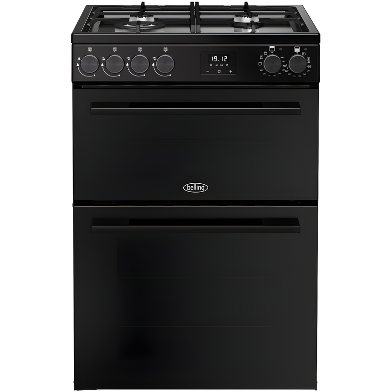 Belling FSA VISION 60DF BLK - Black Dual Fuel Cooker - Double Oven 99L - A Rated