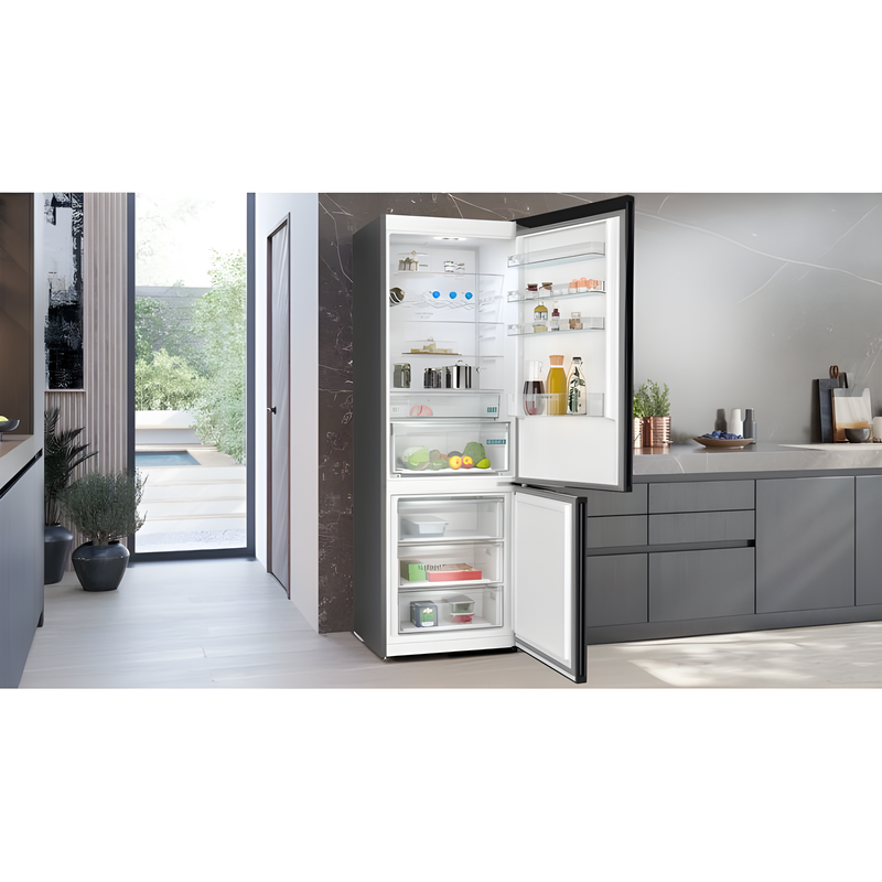 Siemens KG49NXXCF - Black Stainless Steel 70/30 Fridge Freezer - No Frost - 440L Capacity - C Energy Rating