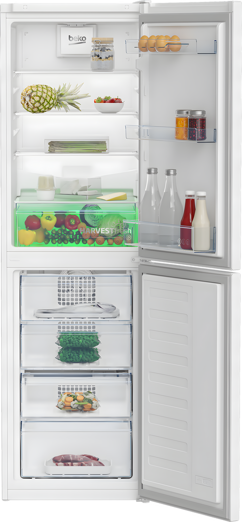 Beko CNG4582VW - White Freestanding Frost Free Fridge Freezer - 168L/102L - E Energy