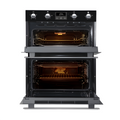Belling BI702FPCT Blk 444444784 - Black Built under Electric Double Oven - A energy