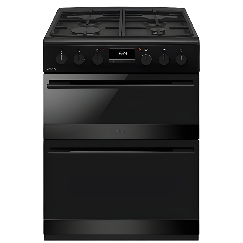 CDA CFD600MB - Matte Black 60cm Freestanding Duel Fuel Cooker - 4 Zone Gas Hob - A/A Energy