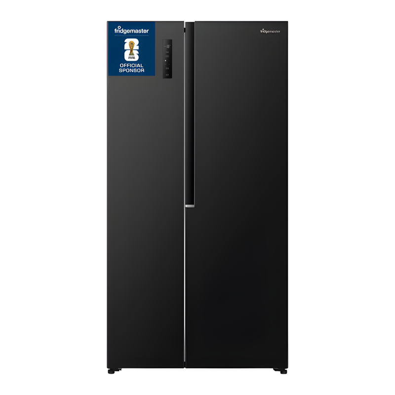 Fridgemaster MS91558EB - Black American Fridge Freezer - 544L - E Energy Rating