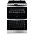 AEG CIB6743ACM - Stainless Steel Double Oven Electric Cooker with Induction Hob - 4 Zones - A Energy Rating