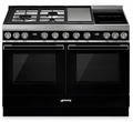 Smeg CPF120IGMPBL - Black 6 Zone Dual Fuel Cooker - A+/A energy