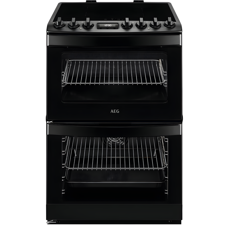 AEG CIB6743MCB - Black 73/39 L Induction Electric Double Oven - A Energy Rating