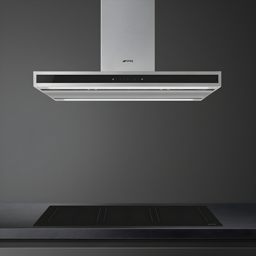 Smeg KLTI9L4X - Stainless Steel and Glass Island Cooker Hood - 563m³/h - A Energy
