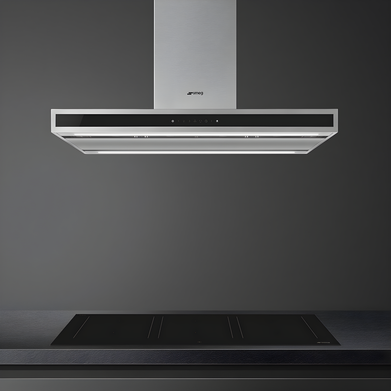 Smeg KLTI9L4X - Stainless Steel and Glass Island Cooker Hood - 563m³/h - A Energy