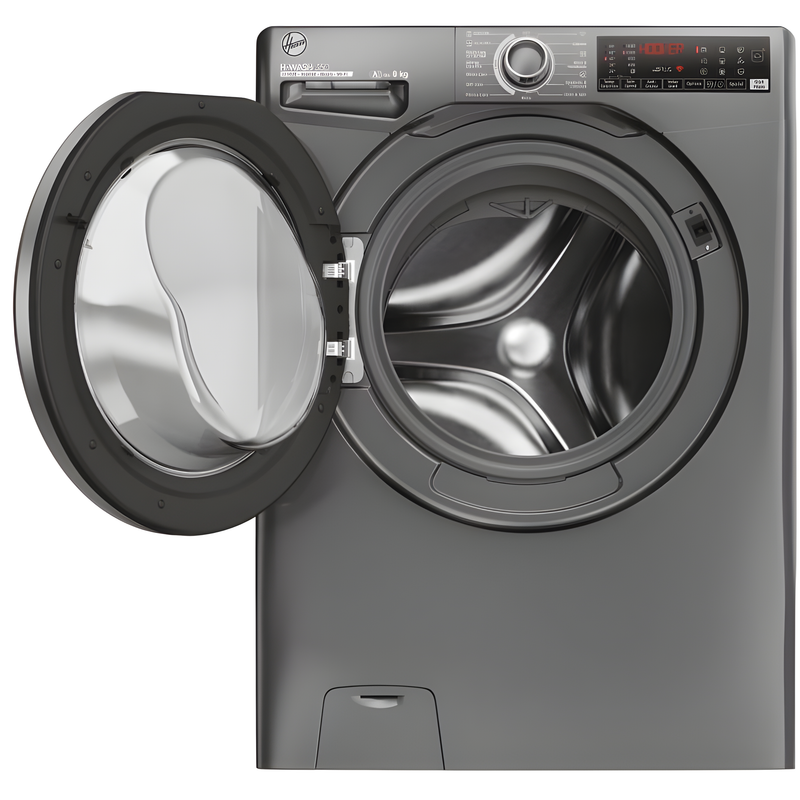 Hoover H3WPS486TMRR6-80 - Grey Freestanding 8KG Washing Machine - 1400 RPM - A energy