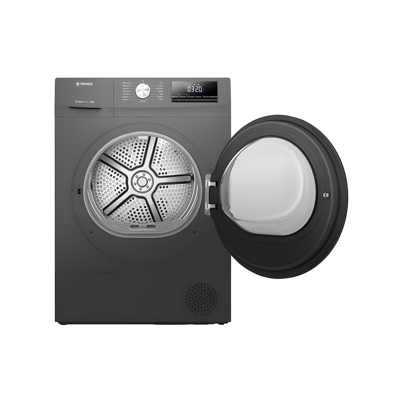 Teknix TKHP8HS - Titanium 8KG Heat Pump Tumble Dryer - A++ Energy