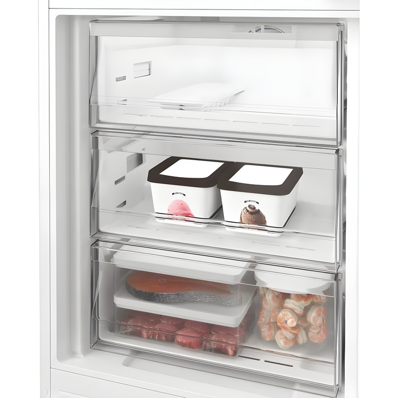 Hotpoint HPK2 5293 B5UK - Zinc Metal 70/30 Integrated Fridge Freezer - 270L - D Energy