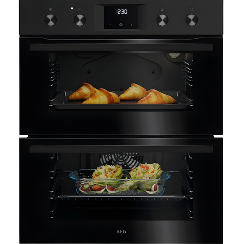 AEG OU5NU20B - Black Built-Under Electric Double Oven - 42/45L - A Energy