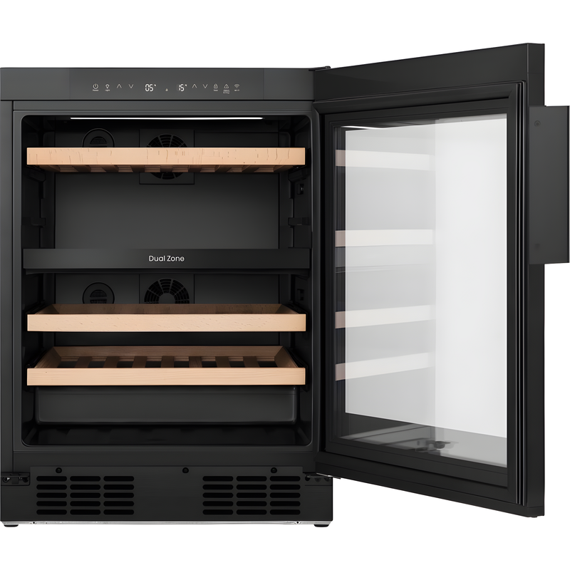 Hisense RW3N122GSLF - Black Wine Cooler - 46 Bottle Capacity - F Energy Rating