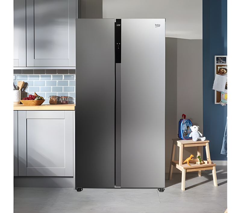 BEKO ASL1532PX - Brushed Steel American Fridge Freezer - 532L - D Energy