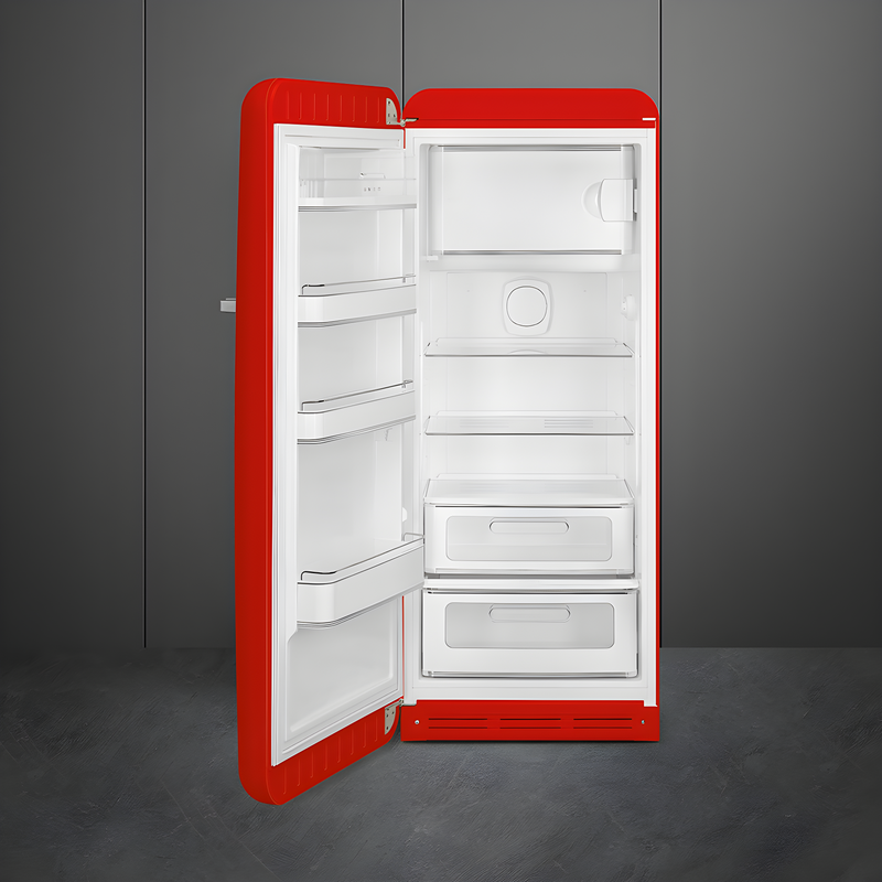 SMEG FAB28LRD6UK - Red Larder Fridge with Ice Box - 270L Capacity - C Energy Rating