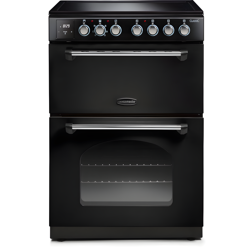 Rangemaster CLA60EIBL/C - Black Induction Electric Cooker - 69/39 Litres - A Energy Rating