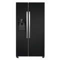Teknix THSBS1791PLUBIX Black Steel 2 Door Side by Side Fridge Freezer - E rated Plumbed ice+water