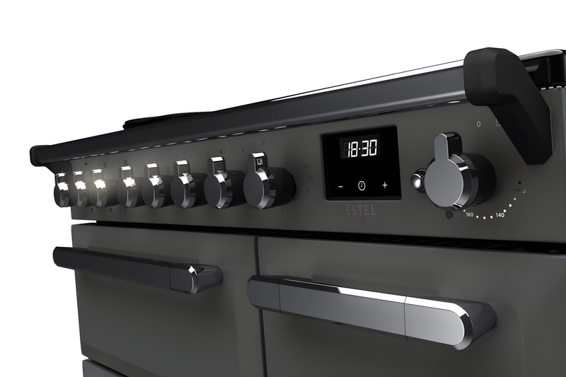 Rangemaster ESDL90EIPSLT/CM1 Estel Deluxe 90cm Induction Slate/Chrome