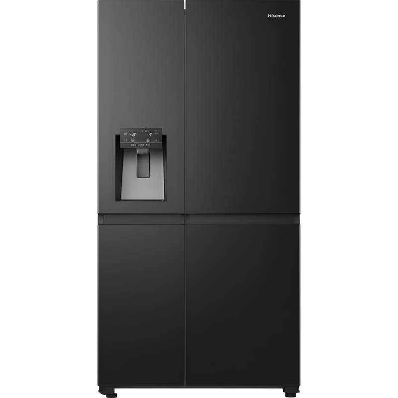 Hisense RS818N4TFE - Black American Fridge Freezer - 632L - E Energy Rating