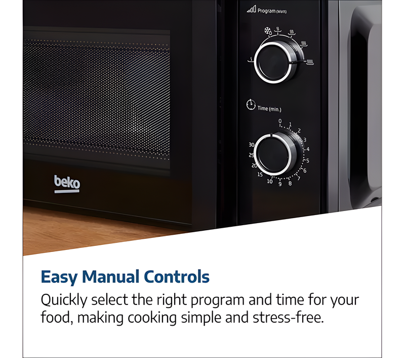 BEKO MOC20100SFB - Silver Solo Microwave - 700W - 20 Litres