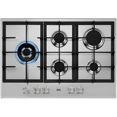 AEG HGB75500SM - Stainless steel 5 Zone Gas Hob