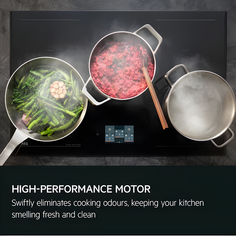 AEG NDV8761CB - Black Chimney Cooker Hood - 760m³/h - A+ Energy Rating