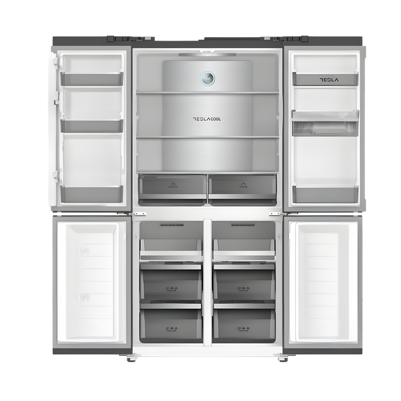 Tesla T560FDX - Stainless Steel American Fridge Freezer - 560L - E Energy Rating