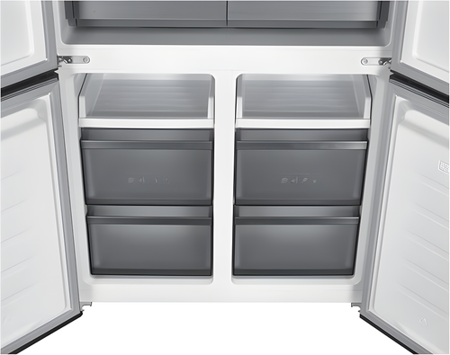 Teknix TMD19091SIBI - Dark Inox American Fridge Freezer - 503L Capacity - E Energy Rating