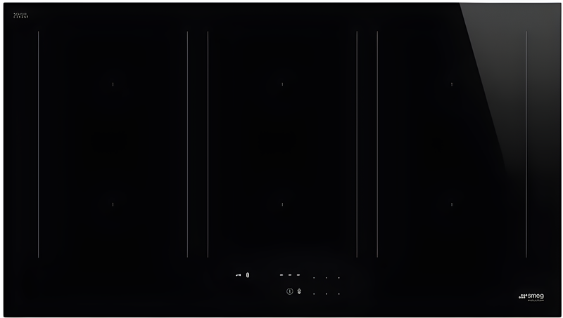 Smeg SIM3964D - Black 90cm 6 Zone Induction Hob - Slider Controls - Glass Ceramic Surface