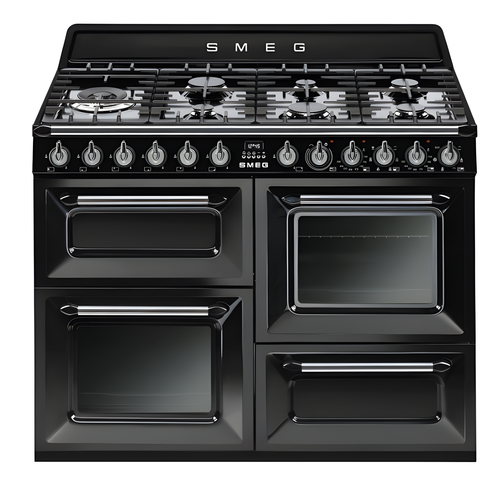 Smeg TR4110BL1 - Black 7 Zone Dual Fuel Cooker - A/A energy