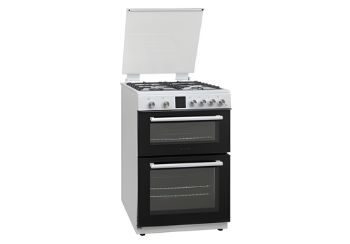 Teknix TKGD60W - White 60cm Double Oven Gas Cooker - A Energy