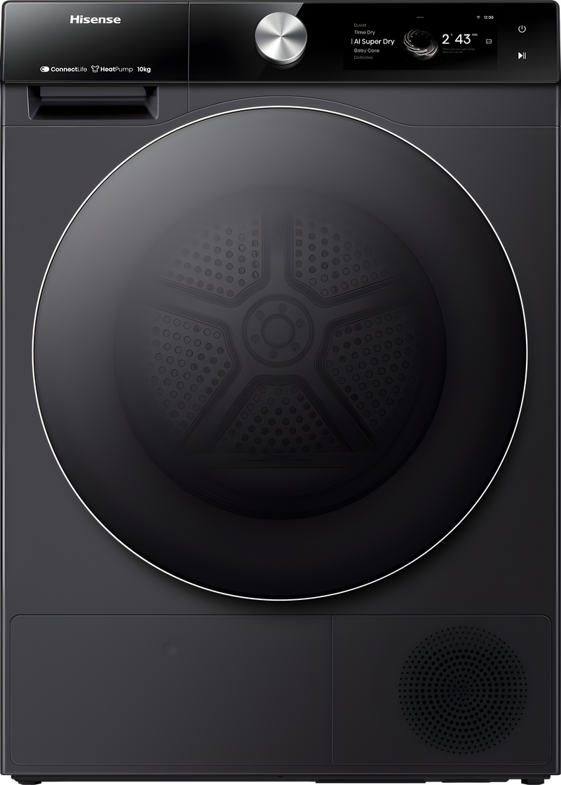 Hisense DH7S107BB - Black 10KG Heat Pump Tumble Dryer - B Energy