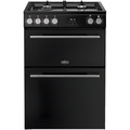 Belling FSA VISION 60DF BSS - Black Dual Fuel Cooker with Double Oven - 60cm 99L - A Rated