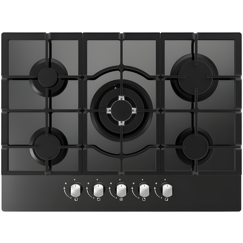 Cata UBGOG701BK - Black 5 Zone Gas Hob