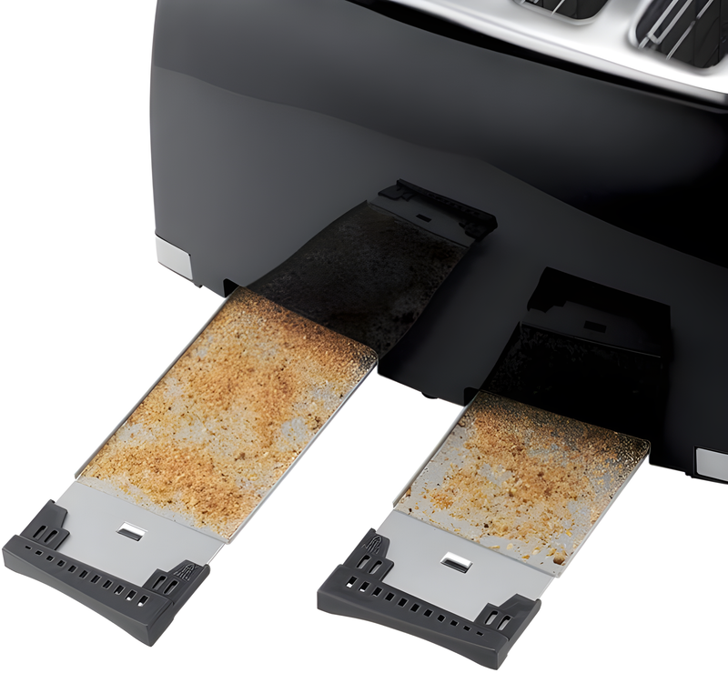 Russell Hobbs 26071 - Black 4 Slice Toaster - Extra Wide Slots - 1500W Power