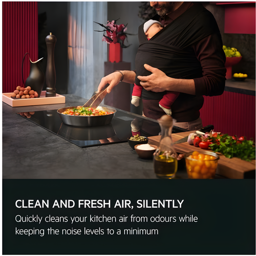 AEG NDV8791CB - Black 90cm Chimney Cooker Hood - A+ Energy