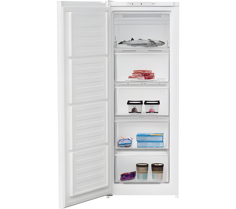 Beko FNE4545W - White Freestanding Tall Freezer - 177L - E Energy
