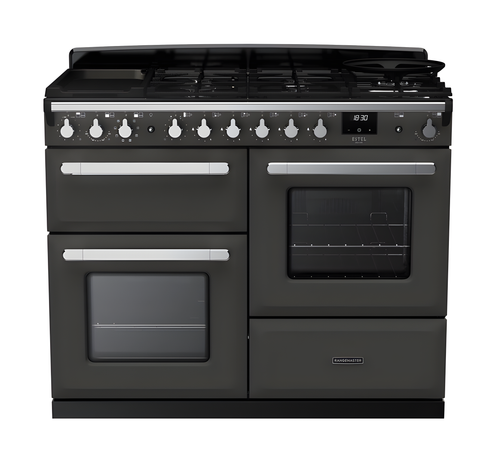 Rangemaster ESDLO110DFPSLT/CM1 Estel Deluxe 110cm Dual Fuel Slate/Chrome