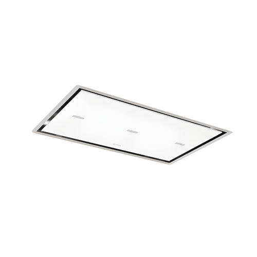 Caple CE921WH - White Glass 90cm Ceiling Extractor - 800+ Extraction Rate - A Energy Rating