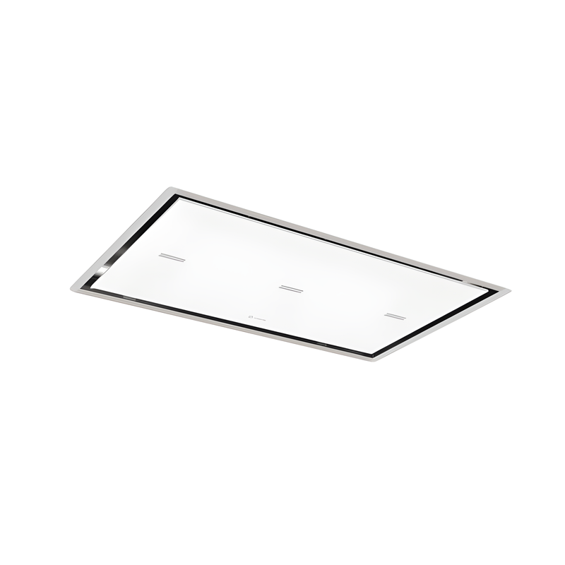 Caple CE921WH - White Glass 90cm Ceiling Extractor - 800+ Extraction Rate - A Energy Rating
