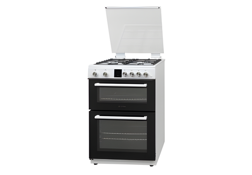 Teknix TKGD60W - White 60cm Double Oven Gas Cooker - A Energy