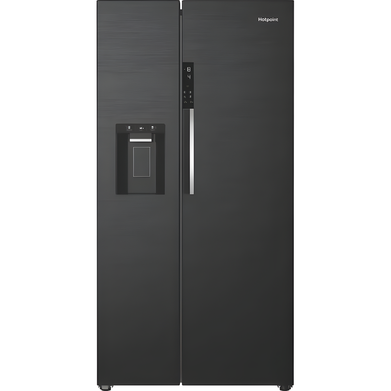 Hotpoint HPG2 9643IB XR4UK - Black Steel American Fridge Freezer - Dual No Frost - E Energy