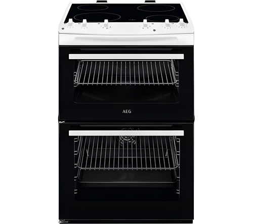 AEG CCX6501ACW - White 60cm Electric Ceramic Cooker - 77L Main/39L Second Oven - A Energy